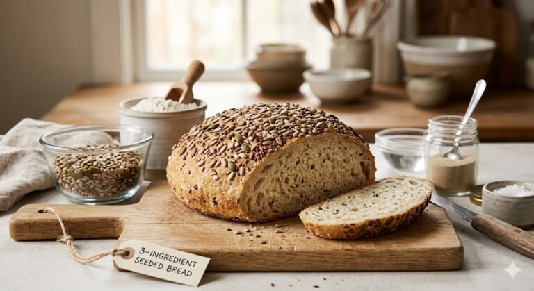 3 ingredient simple seeded bread